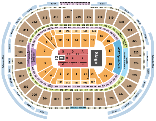 TD Garden Josh Groban Seating Chart